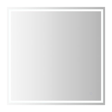 Pax Rectangular Frameless Anti-Fog Aluminum Front/Back-lit Tri-color LED Bathroom Vanity Mirror with Smart Touch Control